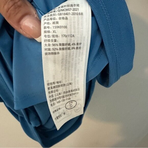 Abercrombie & Fitch Blue Off the Shoulder Ruched Bodycon Mini Dress NWT Sz XL - Picture 9 of 12